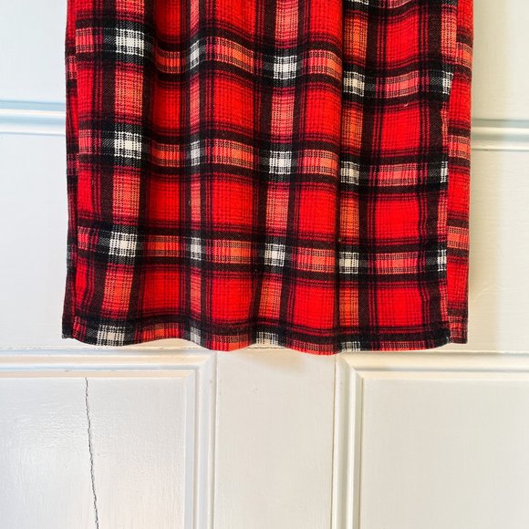 red plaid sleeveless midi dress - Picture 8 of 12